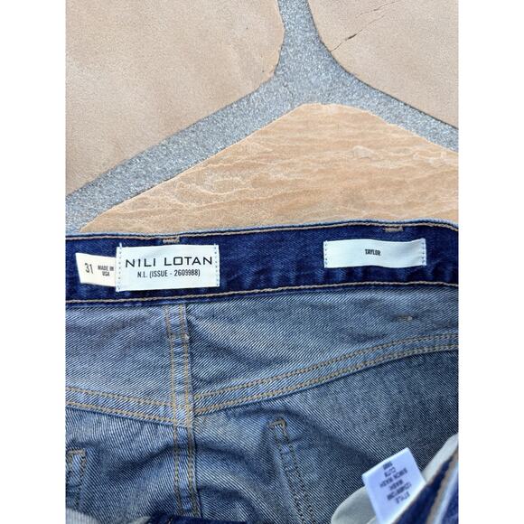 Nili Lotan Taylor Jeans Womens 32 Blue High Rise Straight Made USA NWT BZ - Picture 3 of 4